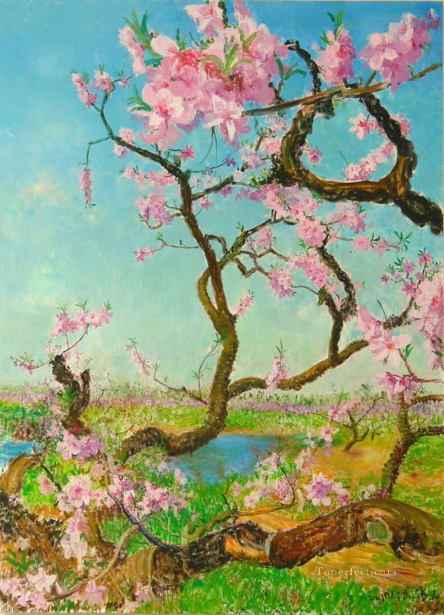 Peach Blossom 4 Modern Oil Paintings